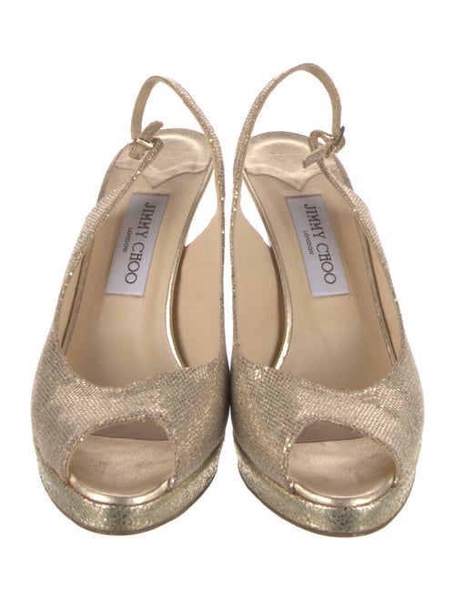 Jimmy Choo Glitter Glitter Accents Slingback Sandals