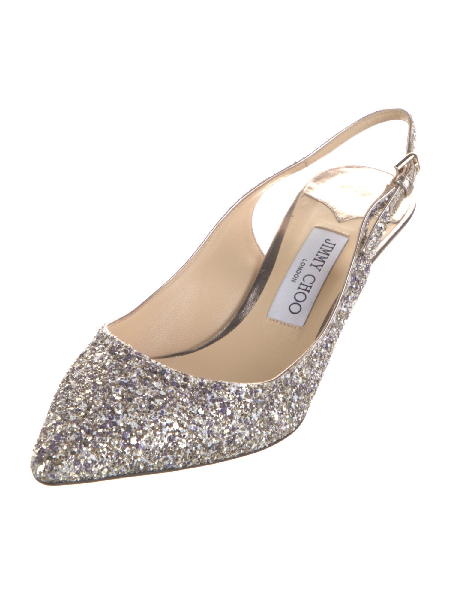 Jimmy Choo Glitter Slingback Pumps