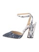 Jimmy Choo Denim Printed D'Orsay Pumps