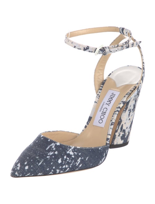 Jimmy Choo Denim Printed D'Orsay Pumps