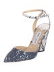 Jimmy Choo Denim Printed D'Orsay Pumps