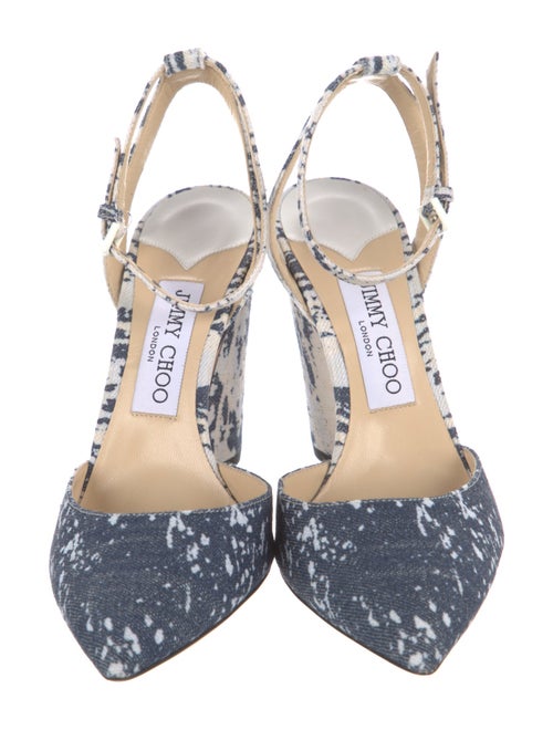 Jimmy Choo Denim Printed D'Orsay Pumps