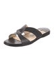 Jimmy Choo Leather Cutout Accent Slides