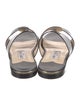 Jimmy Choo Leather Cutout Accent Slides