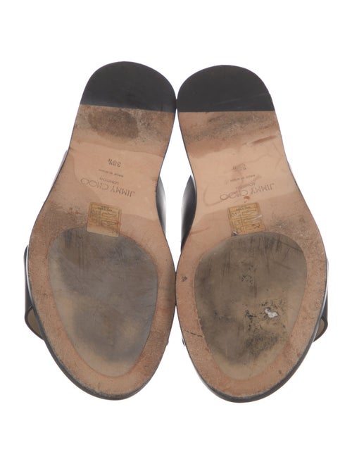Jimmy Choo Leather Cutout Accent Slides