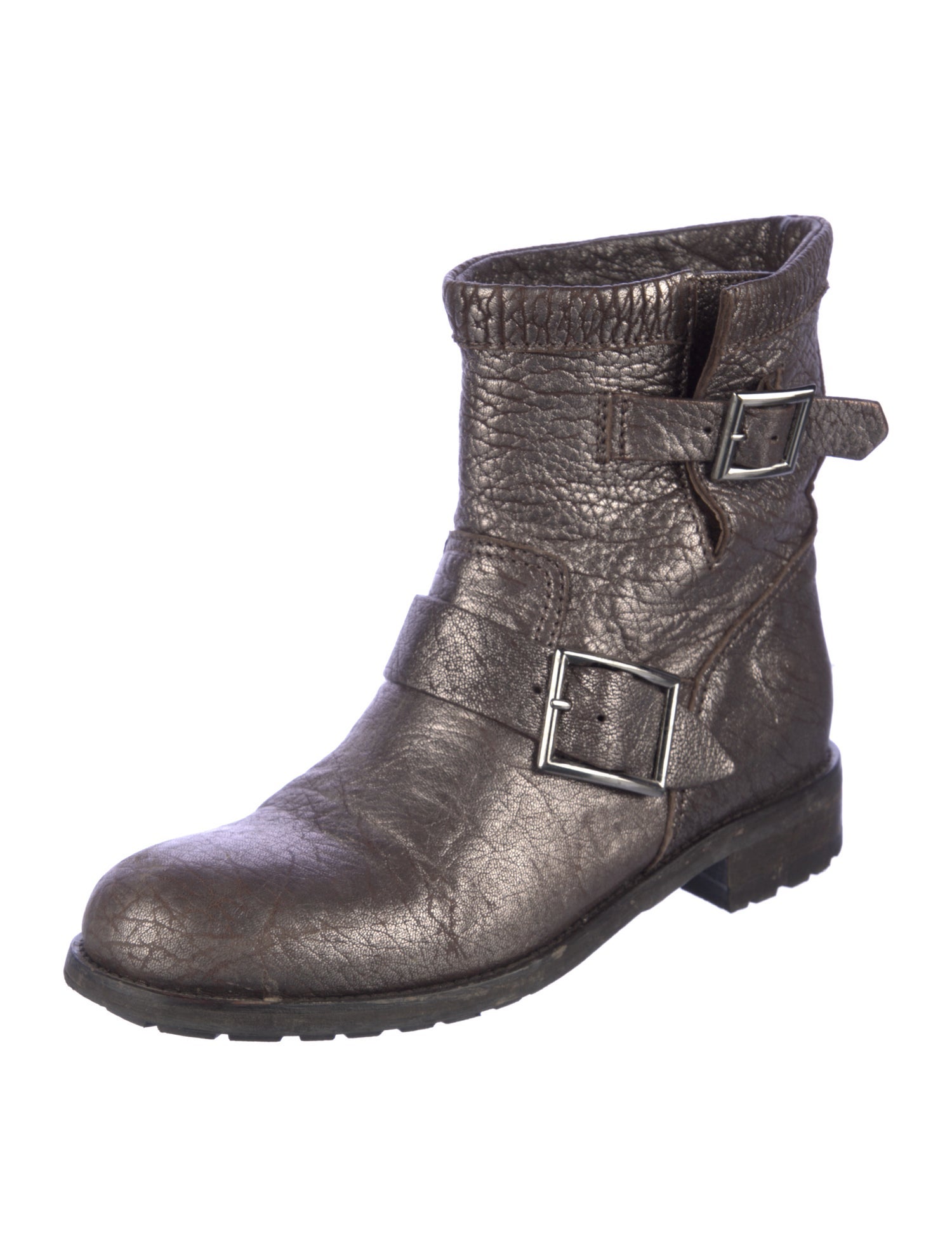 Jimmy Choo Leather Moto Boots