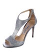 Jimmy Choo Glitter T-Strap Pumps