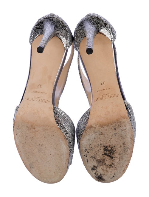 Jimmy Choo Glitter T-Strap Pumps