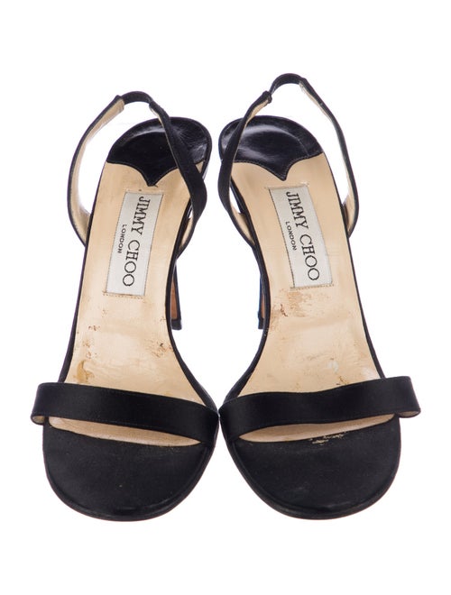 Jimmy Choo Satin Slingback Sandals