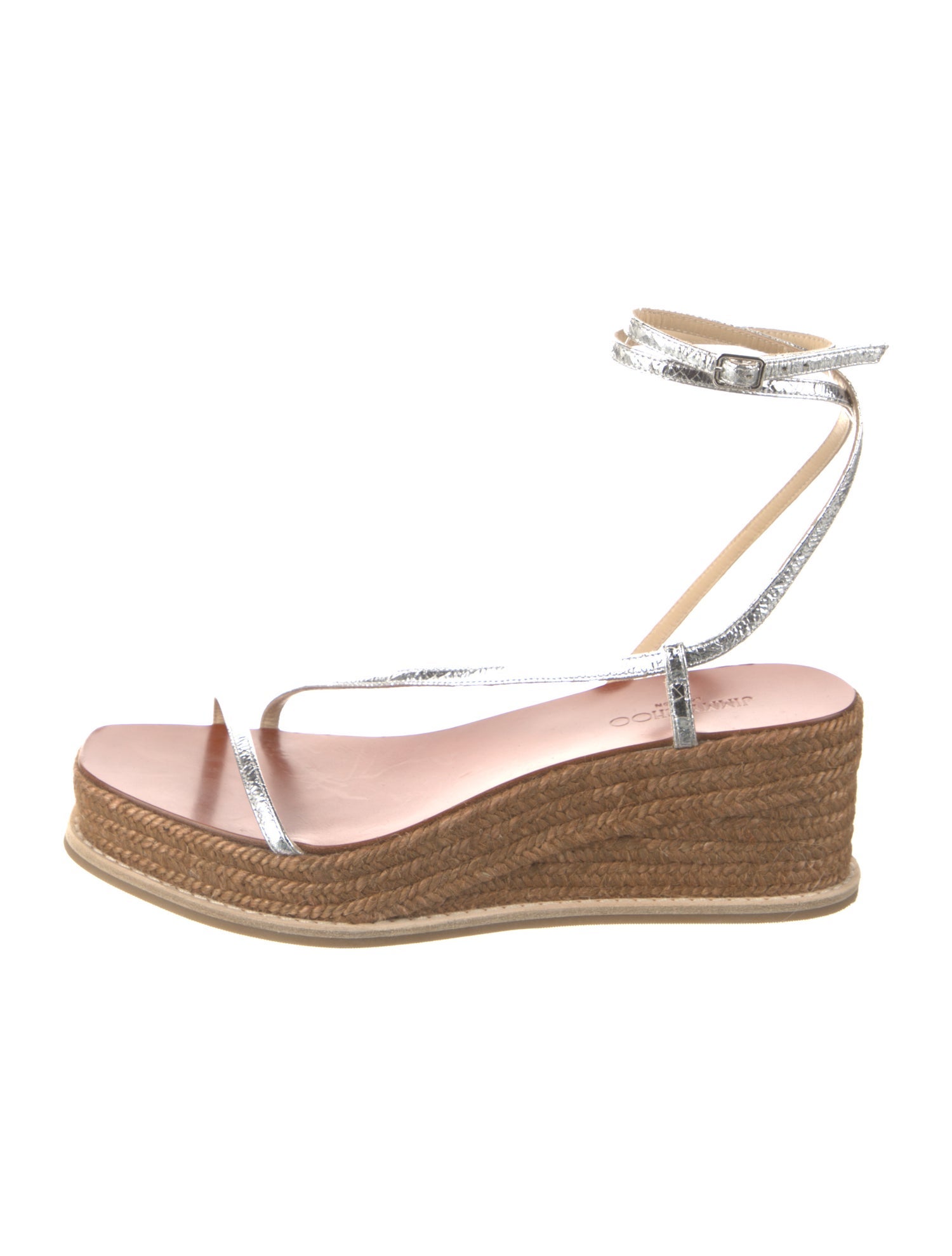 Jimmy Choo Leather Colorblock Pattern Espadrilles