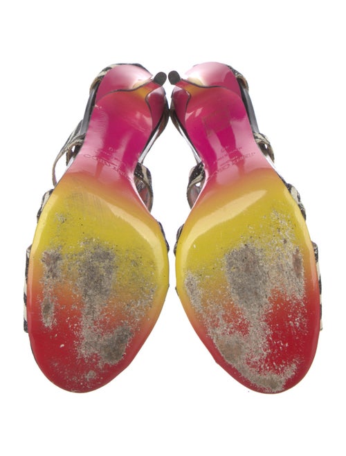 Jimmy Choo Glitter Animal Print Sandals