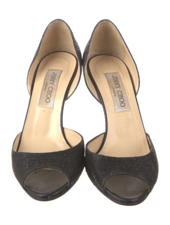 Jimmy Choo Glitter Glitter Accents D'Orsay Pumps