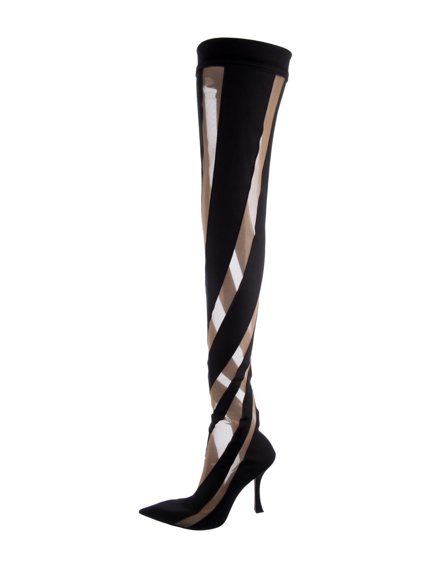 Jimmy Choo x Mugler Mesh Sock Boots