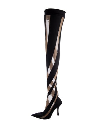 Jimmy Choo x Mugler Mesh Sock Boots