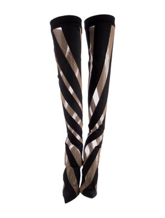 Jimmy Choo x Mugler Mesh Sock Boots