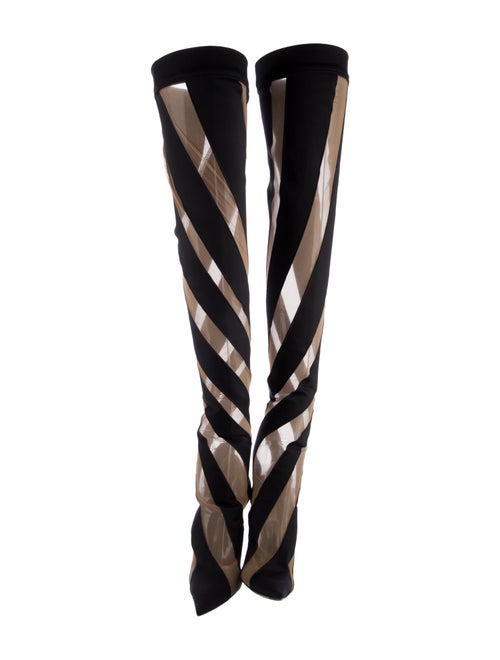 Jimmy Choo x Mugler Mesh Sock Boots