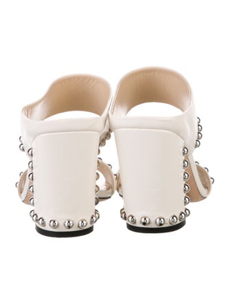 Jimmy Choo Leather Studded Accents Slides