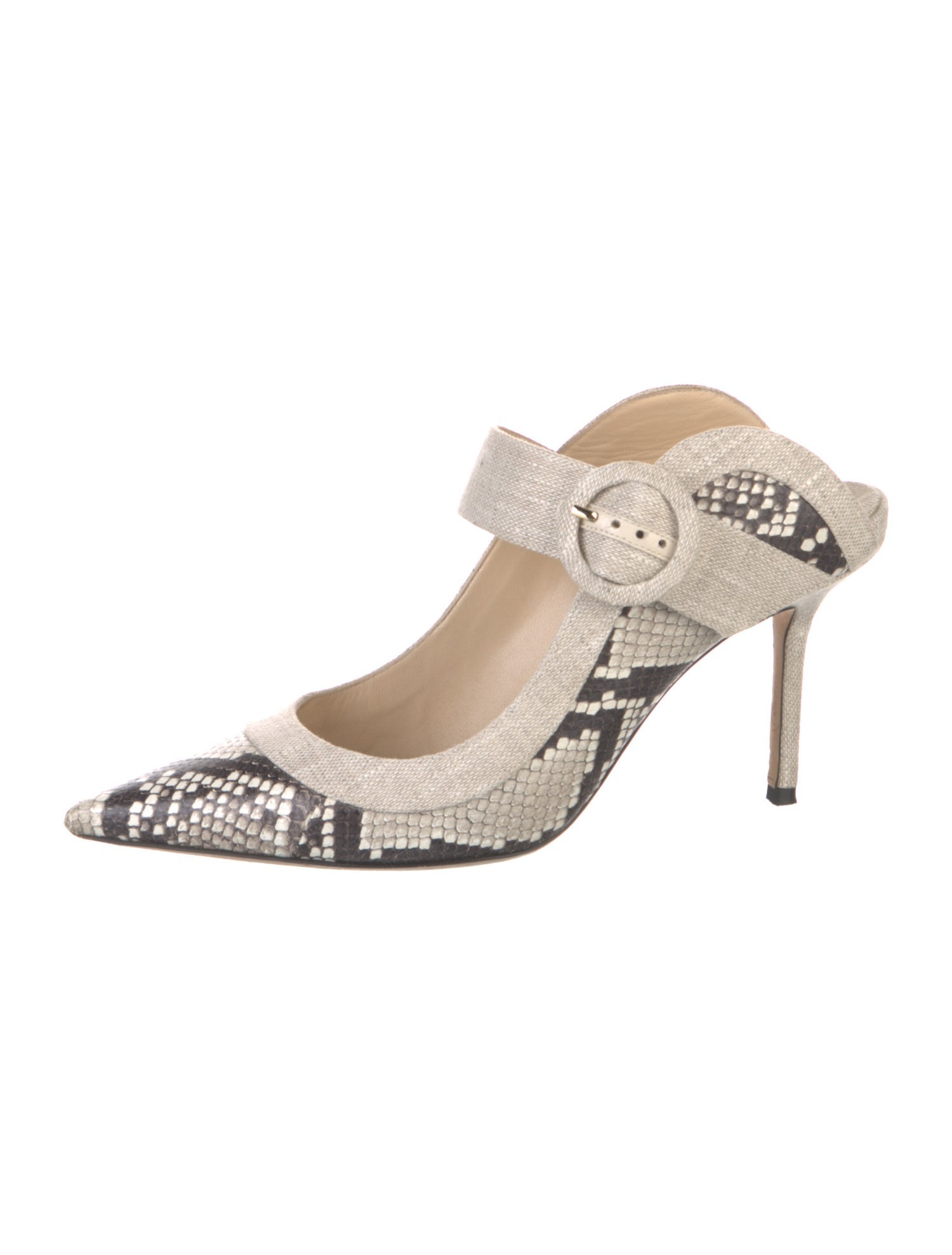 Jimmy Choo Leather Animal Print Slingback Pumps