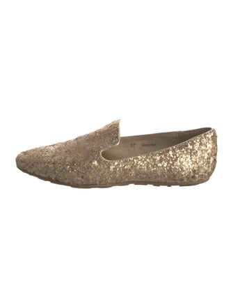 Jimmy Choo Glitter Glitter Accents Loafers
