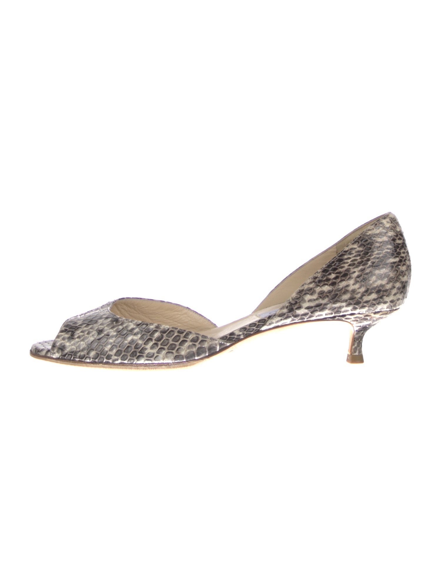 Jimmy Choo Snakeskin Animal Print D'Orsay Pumps