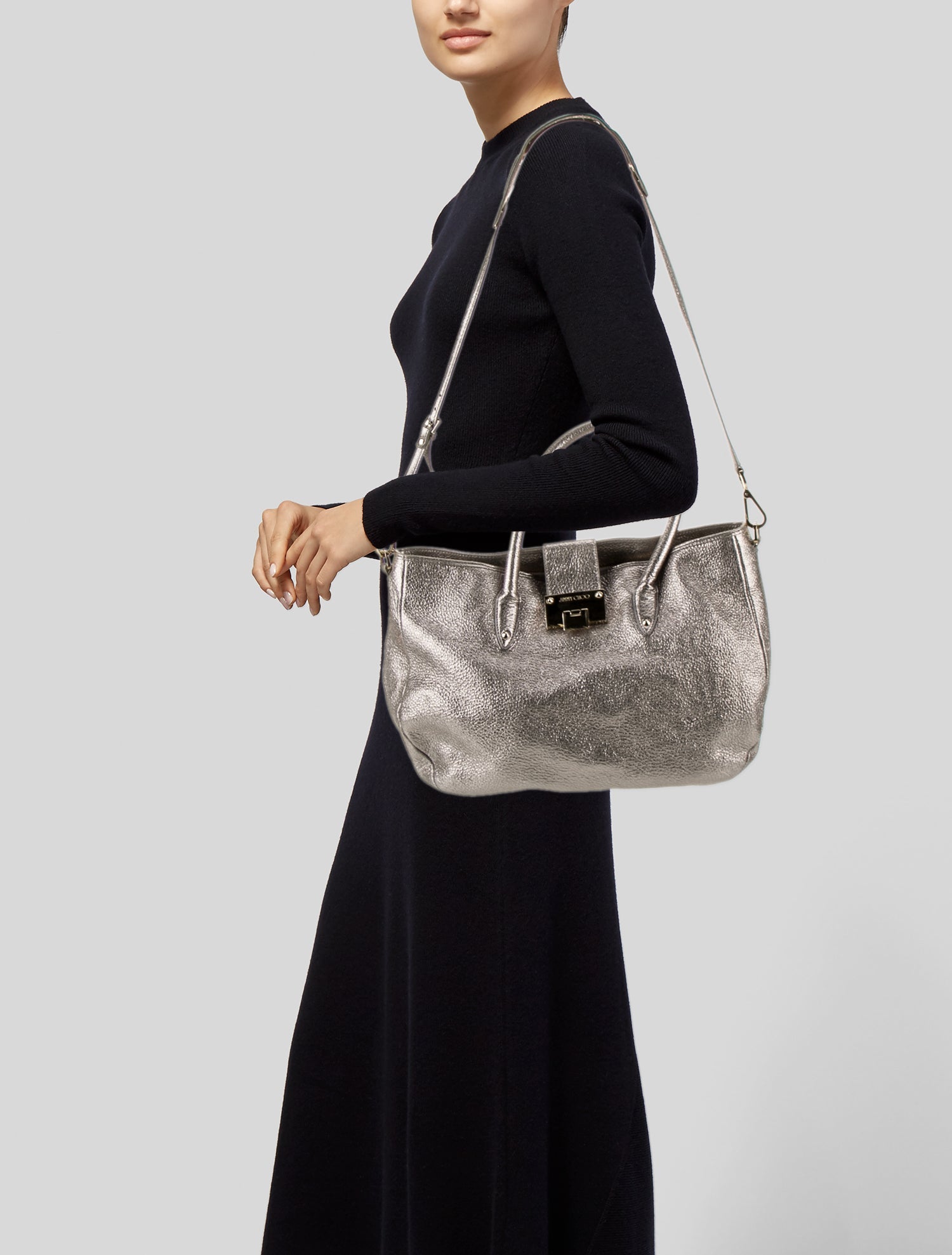 Jimmy Choo Leather Top Handle Bag