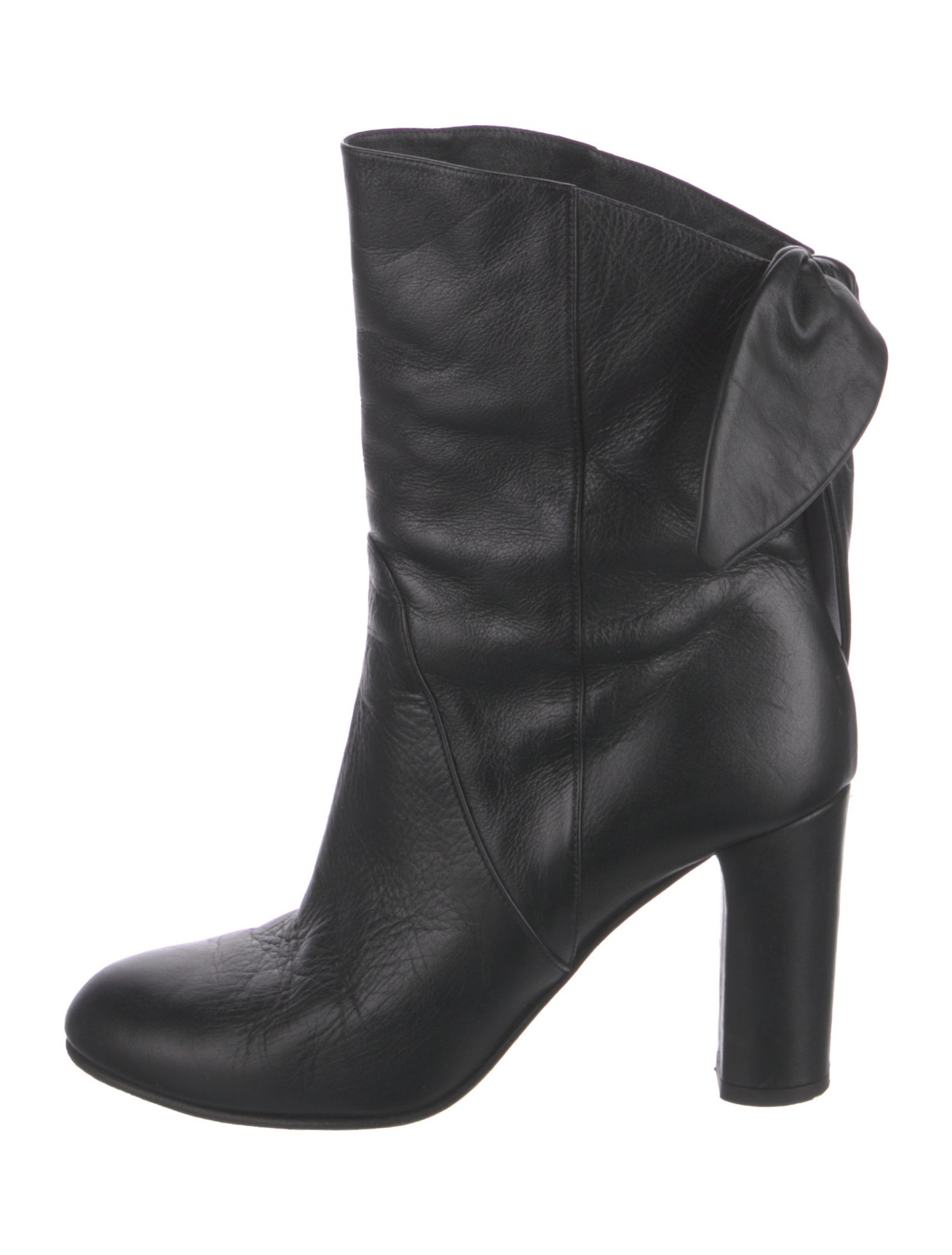 Jimmy Choo Leather Bow Accents Boots