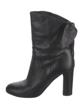 Jimmy Choo Leather Bow Accents Boots
