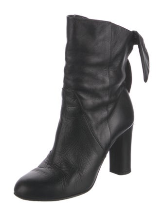 Jimmy Choo Leather Bow Accents Boots