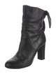 Jimmy Choo Leather Bow Accents Boots