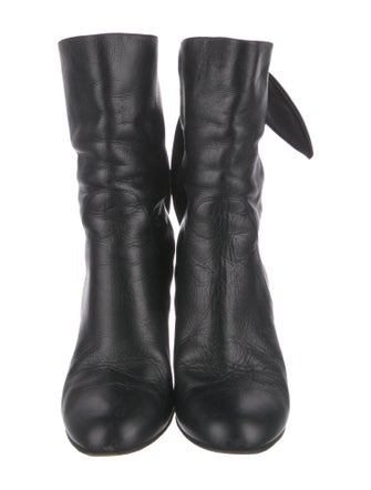 Jimmy Choo Leather Bow Accents Boots