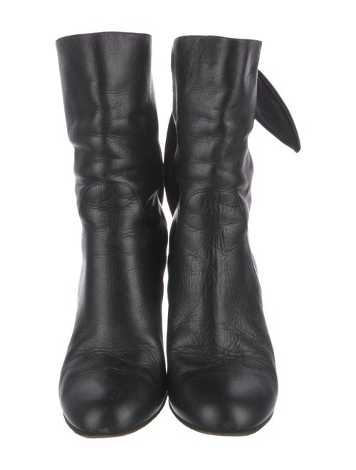 Jimmy Choo Leather Bow Accents Boots