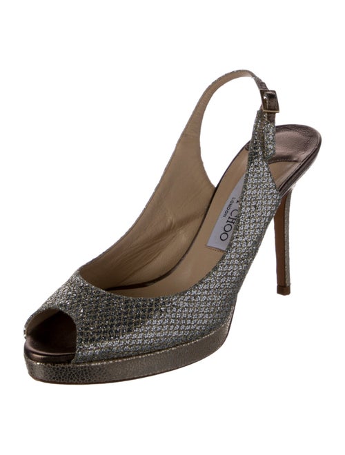 Jimmy Choo Glitter Glitter Accents Slingback Pumps