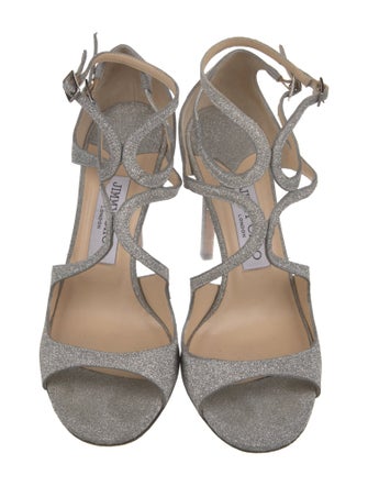 Jimmy Choo Glitter Glitter Accents Sandals