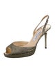 Jimmy Choo Glitter Glitter Accents Slingback Sandals