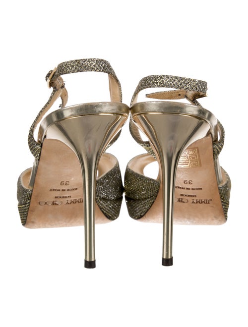 Jimmy Choo Glitter Glitter Accents Slingback Sandals