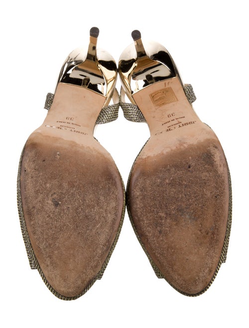 Jimmy Choo Glitter Glitter Accents Slingback Sandals