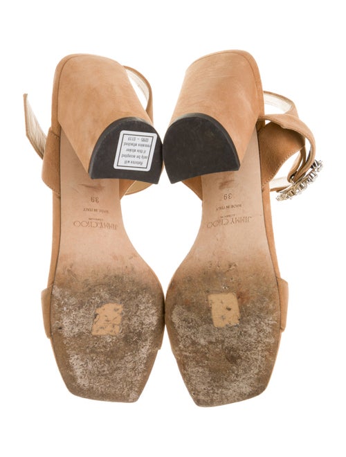 Jimmy Choo Suede Crystal Embellishments Sandals