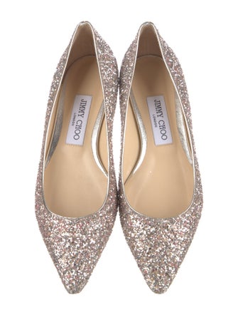 Jimmy Choo Glitter Glitter Accents Ballet Flats