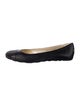 Jimmy Choo Leather Crystal Embellishments Ballet Flats