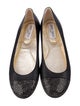 Jimmy Choo Leather Crystal Embellishments Ballet Flats