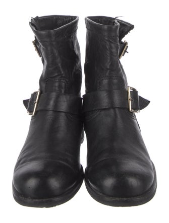 Jimmy Choo Leather Moto Boots