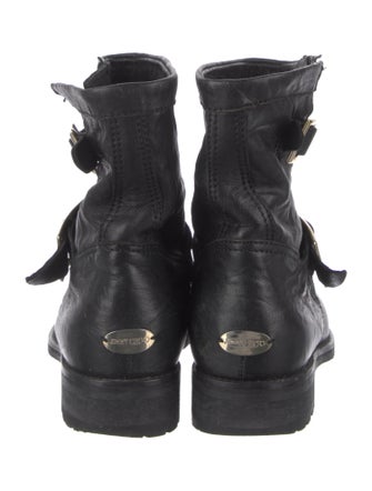 Jimmy Choo Leather Moto Boots