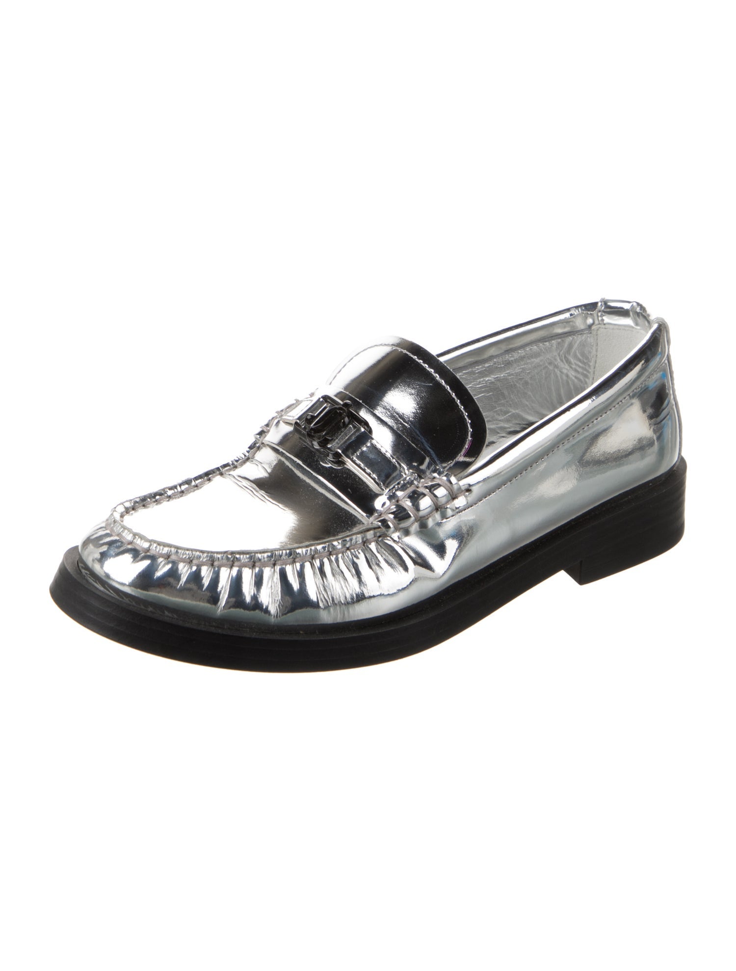 Jimmy Choo Leather Tassel Accents Loafers