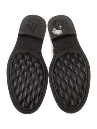 Jimmy Choo Leather Tassel Accents Loafers