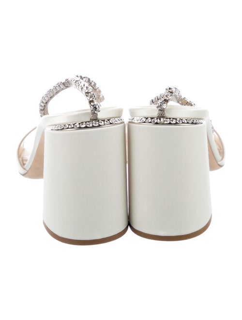 Jimmy Choo Satin Crystal Embellishments Sandals