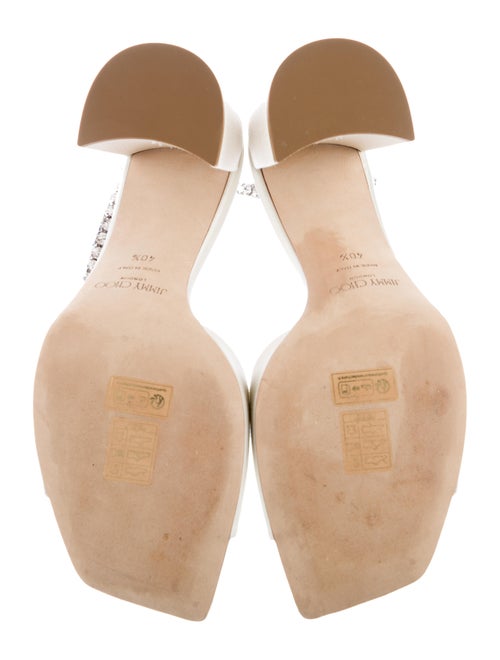 Jimmy Choo Satin Crystal Embellishments Sandals