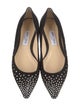 Jimmy Choo Suede Crystal Embellishments Ballet Flats