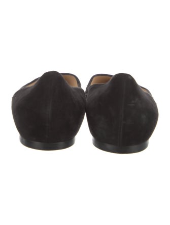 Jimmy Choo Suede Crystal Embellishments Ballet Flats