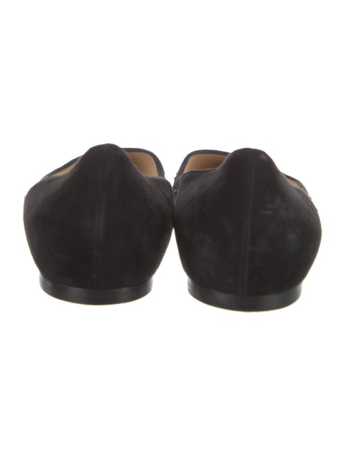 Jimmy Choo Suede Crystal Embellishments Ballet Flats