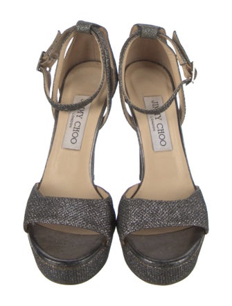 Jimmy Choo Glitter Printed Sandals